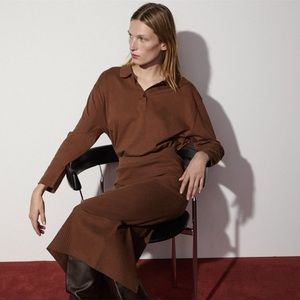 ZARA OVERSIZED COTTON POLO SHIRT